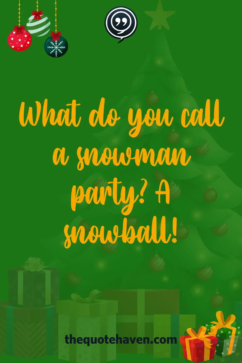 What do you call a snowman party? A snowball!