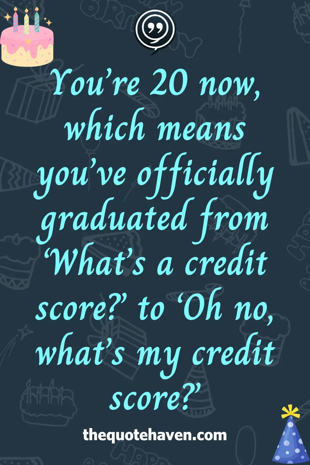 Funny And Touching 20th Birthday Quotes  