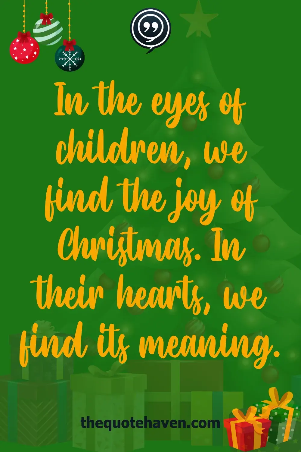 In the eyes of children, we find the joy of Christmas. In their hearts, we find its meaning.
