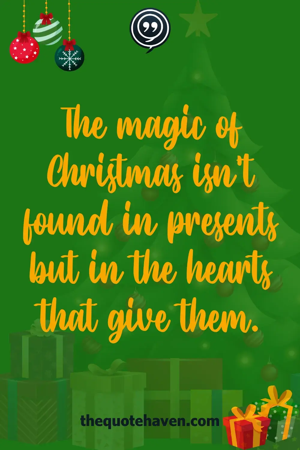 The magic of Christmas isn’t found in presents but in the hearts that give them.